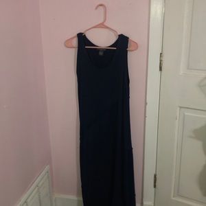 chelsea & theodore maxi dress; navy blue; worn a few times; size medium